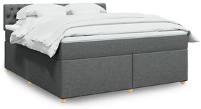 ΚΡΕΒΑΤΙ BOXSPRING ΜΕ ΣΤΡΩΜΑ ΣΚΟΥΡΟ ΓΚΡΙ 180X200 ΕΚ ΥΦΑΣΜΑΤΙΝ 3289067