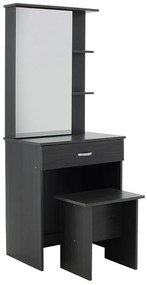 Intrahome Τουαλέτα κρεβατοκάμαρας Zelia Intrahome με καθρέπτη και σκαμπό χρώμα wenge eo 60x40.5x151εκ | SKU: INTRAPA-350111138