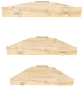 Ράφια Τοίχου Edis (Σετ 3Τμχ) 875ZNA4641 39,4x14,5x5cm Oak