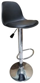 Σκαμπό Μπάρ 2τμχ Bar92 Black Pu/Pp 37x33x102εκ. ZITA PLUS 37X33X60-81/81-102εκ.