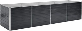 vidaXL Ζαρντινιέρα Υπερυψωμένη Ανθρακί 320x80x77 εκ. Γαλβαν. Χάλυβας