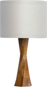 Βάση για Επιτραπέζιο Φωτιστικό Distortion Small E27 από Μασίφ Ξύλο Σκούρο