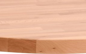 vidaXL Επιφάνεια Τραπεζιού Στρογγυλή Ø90x2,5 εκ. Μασίφ Ξύλο Οξιάς
