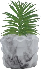 Τεχνητό Φυτό σε Μοντέρνο Κεραμικό Γκρι Γλαστράκι 7x13cm