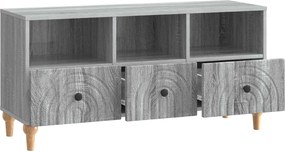 vidaXL Ντουλάπι TV 102 x 34,5 x 50 εκ. Γκρι Σονομά