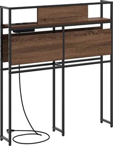 vidaXL Κεφαλάρι Αποθήκης με ράφι Καφέ δρυς 80 cm Επεξεργασμένο ξύλο