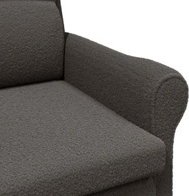 vidaXL Πολυθρόνα Σκούρο γκρι Απαλό ύφασμα Sherpa