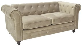 2-seater sofa Incredible beige velvet 160x84x67cm 160x67x84 εκ.