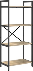 vidaXL Ράφι Βιβλίων Δρύς Sonoma 56 x 34 x 133,5 εκ Επεξεργασμένο ξύλο