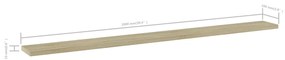 vidaXL Ράφια Βιβλιοθήκης 4 τεμ. Sonoma Δρυς 100x10x1,5 εκ. Μοριοσανίδα