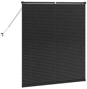vidaXL Ρολό Παραθύρου με κουρτίνες Μαύρο Αλουμίνιο