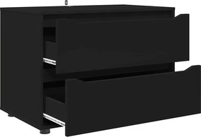 vidaXL Ντουλάπι αποθήκευσης 80 x 48 x 57 εκ Επεξεργασμένο Ξύλο Μαύρο