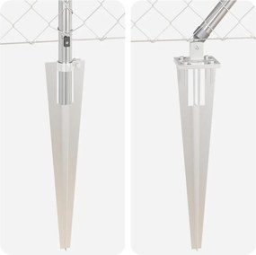 vidaXL Περίφραξη με Σπίθες 10 x 1,4 μ Γαλβανισμένος Χάλυβας Ασημί