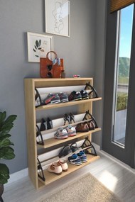Stewehome Ντουλάπι Παπουτσιών 3 Θέσεων Δρυς 73.6x24x110 cm