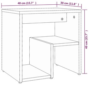 ΚΟΜΟΔΙΝΟ ΓΚΡΙ SONOMA 40 X 30 X 40 ΕΚ. ΑΠΟ ΕΠΕΞΕΡΓΑΣΜΕΝΟ ΞΥΛΟ 815179