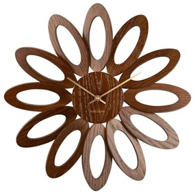 Ρολόι Τοίχου Fiore KA5891DW Φ40x4cm Brown Karlsson Wood