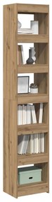 vidaXL Ντουλάπι βιβλίων/διαχωριστικό δωματίου Artisan Oak 40x30x198 cm