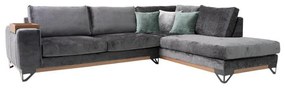 Corner Sofa Angelo Fylliana Right Corner Dark Grey 300x230x95 cm