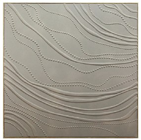 Πίνακας Καμβάς Mdf-Ps Plastic Γκρι ESPIEL 80x3,5x80εκ. FAL315