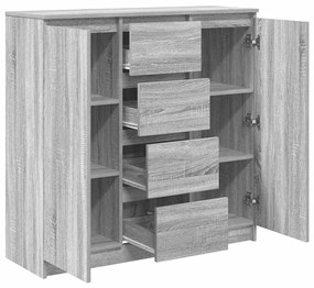 Συρταριέρα με Συρτάρια Γκρι Sonoma 100,5x35x98,5 εκ. Επεξ. Ξύλο - Γκρι