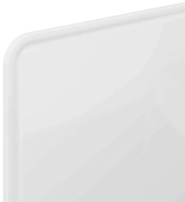 vidaXL Κεφαλάρι με κεφαλάρι Λαμπερό Λευκό 75 cm Επεξεργασμένο ξύλο