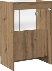 vidaXL Ντουλάπι κάτω από τον νιπτήρα Artisan Δρυς 56 x 37,5 x 81 εκ