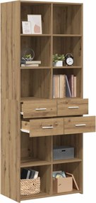 vidaXL Βιβλιοθήκη Artisan δρυς 30 x 42.4 x 185.2 εκ.