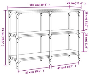 ΤΡΑΠΕΖΙ ΚΟΝΣΟΛΑ ΜΑΥΡΟ 100X29X75 ΕΚ. ΕΠΕΞΕΡΓΑΣΜΕΝΟ ΞΥΛΟ 834100