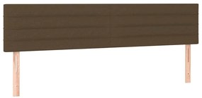 vidaXL Κρεβάτι Boxspring με Στρώμα Σκούρο Καφέ 120x190 εκ Υφασμάτινο