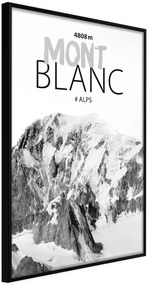 Αφίσα - Peaks of the World: Mont Blanc - 20x30 - Μαύρο - Χωρίς πασπαρτού