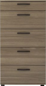 Συρταριέρα Helia Megapap χρώμα καρυδί 60x44x108εκ.