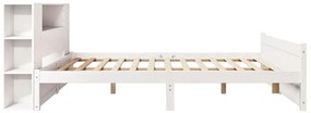 vidaXL Κρεβάτι Βιβλιοθήκη Χωρίς Στρώμα 160x200 εκ Μασίφ Ξύλο Πεύκου