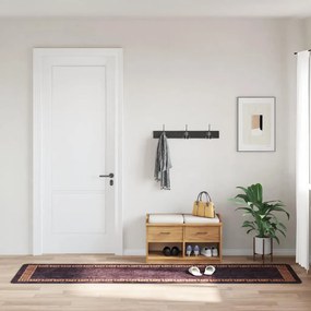 vidaXL Χαλί Πλενόμενο Μαύρο / Χρυσό 80 x 300 εκ.