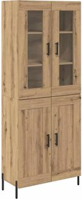 vidaXL Highboard Artisan Oak 69,5 x 34 x 180 εκ. Επεξεργασμένο ξύλο