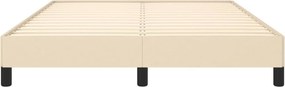 vidaXL Σκελετός Κρεβατιού Χωρίς Στρώμα Κρεμ 140x200 εκ.Υφασμάτινο