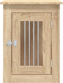 vidaXL Κλουβί Σκύλου Sonoma Δρυς 45 x 62 x 59 εκ. Επεξεργ. Ξύλο