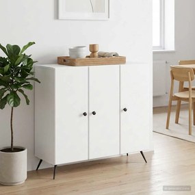 vidaXL Πλαϊνό γραφείο Λευκό 89 x 34,5 x 80 εκ Επεξεργασμένο Ξύλο