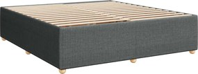 vidaXL Κρεβάτι box spring με στρώμα Σκούρο Γκρι 200 x 200 cm Ύφασμα