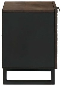 vidaXL Κομοδίνο Καρυδιά 40 x 33 x 46 εκ. Μασίφ ξύλο μάνγκο