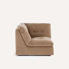 Γωνιακή πολυθρόνα σύνθεσης 90° από βελούδο stonewashed, GIULIANO