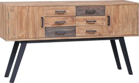 vidaXL Μπουφές 110x30x75 εκ. από Μασίφ Ξύλο Teak