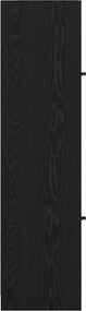 vidaXL Highboard Μαύρη Οξυά 35 x 37 x 142 εκ Επεξεργασμένο ξύλο