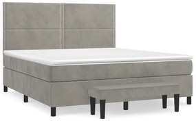 ΚΡΕΒΑΤΙ BOXSPRING ΜΕ ΣΤΡΩΜΑ ΑΝΟΙΧΤΟ ΓΚΡΙ 160X200 ΕΚ. ΒΕΛΟΥΔΙΝΟ 3137791