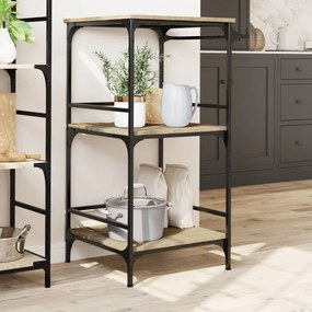 vidaXL Τρόλεϊ Κουζίνας Sonoma Δρυς 60,5x50x105 εκ. Επεξεργασμένο Ξύλο