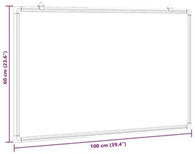 Πίνακας Μαρκαδόρου Μαγνητικός Λευκός 100x60x1,7 εκ. Αλουμινίου