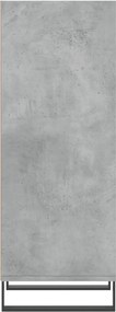 vidaXL Ντουλάπι Γκρι Σκυροδέματος 34,5x32,5x90 εκ. Επεξεργασμένο Ξύλο