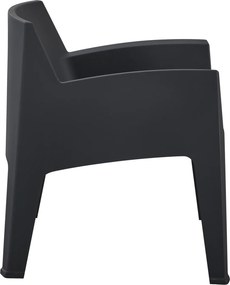 ΠΟΛΥΘΡΟΝΑ ΠΟΛΥΠΡΟΠΥΛΕΝΙΟΥ LOUNGE SLEEK HM6365.02 ΜΑΥΡΟ 62x68x73Υεκ.
