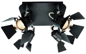 Φωτιστικό Οροφής Spot 77-2211 GU12015A-4R Mystik Black Mat Homelighting Metal
