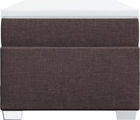 vidaXL Κρεβάτι Boxspring με Στρώμα Σκούρο Καφέ 90x200 εκ. Υφασμάτινο