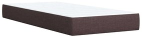 vidaXL Κρεβάτι Boxspring με Στρώμα Σκούρο Καφέ 100x200 εκ. Υφασμάτινο